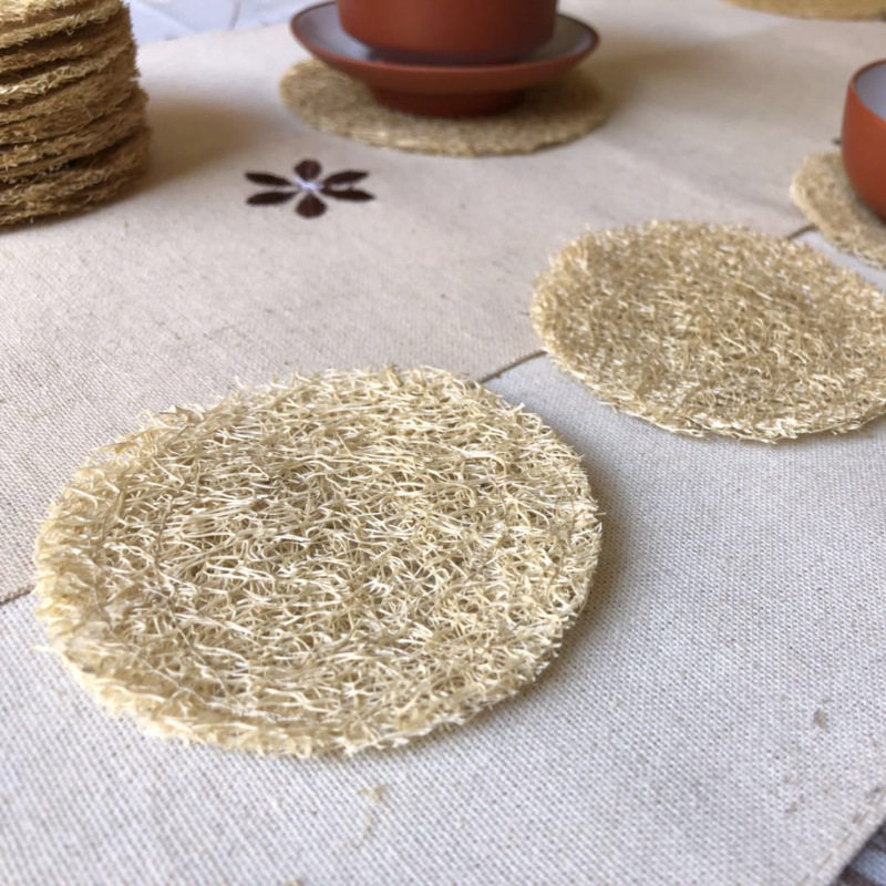 丝瓜络茶壶杯垫功夫隔热