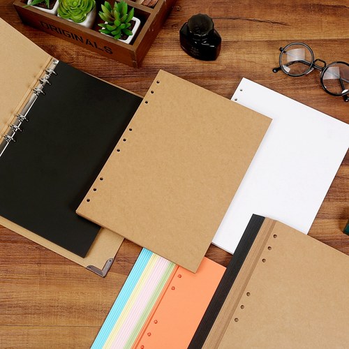 DIY相册芯剪影张入9孔卡纸活页本