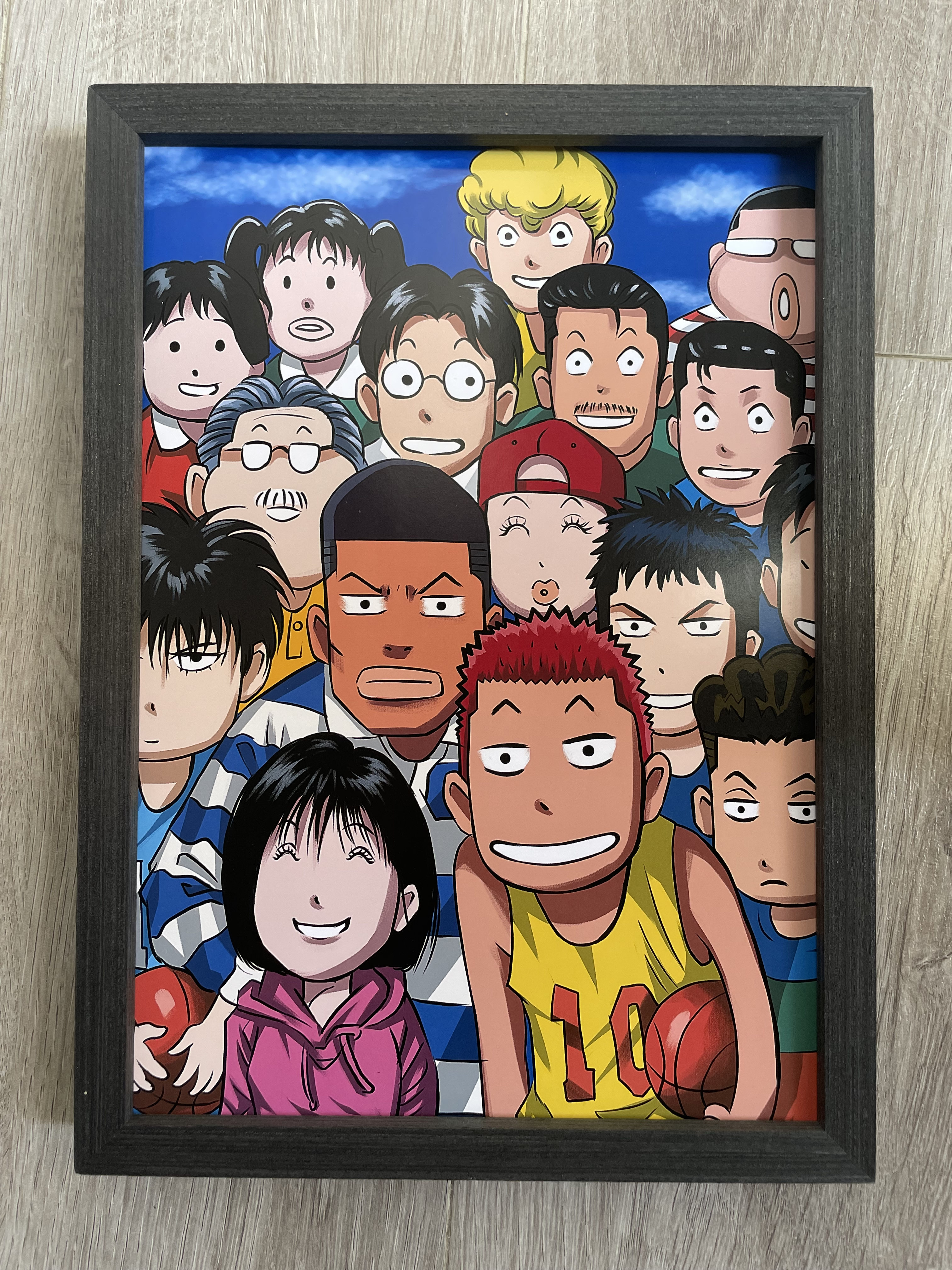 设绘人灌篮高手q版樱木晴子青春现代动漫挂画落地画摆台相框海报