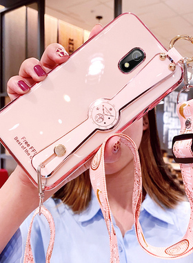 适用于红米8A手机壳小米redmi8的保护硅胶套M1908C3KE腕带斜挎挂绳全包防摔IC软壳a8可背带外壳可爱八a女老人