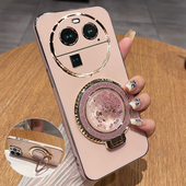 适用oppofindx6手机壳findx6pro保护oppo硅胶套find镜头全包防摔x6软壳por女oppox新款 fandx高级感流沙带支架