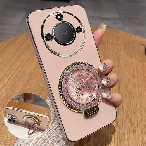 荣耀X40带流沙支架保护套