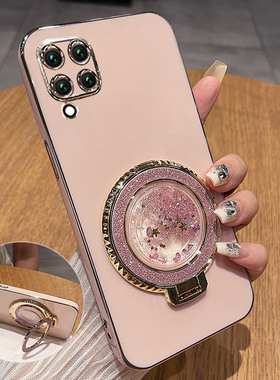 适用华为nova6se手机壳nove6es保护硅胶套JNY一AL10全包novo防摔软壳女note6高级感JNYAL新款带支架流沙钢化