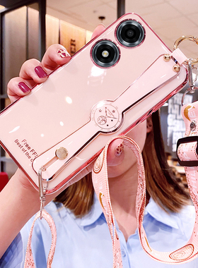 适用oppoA2x手机壳oppo腕带A2x保护硅胶套PJS110斜挎挂绳5G全包opa防摔oppa软壳opooa女x5g背带opopa新款oppo