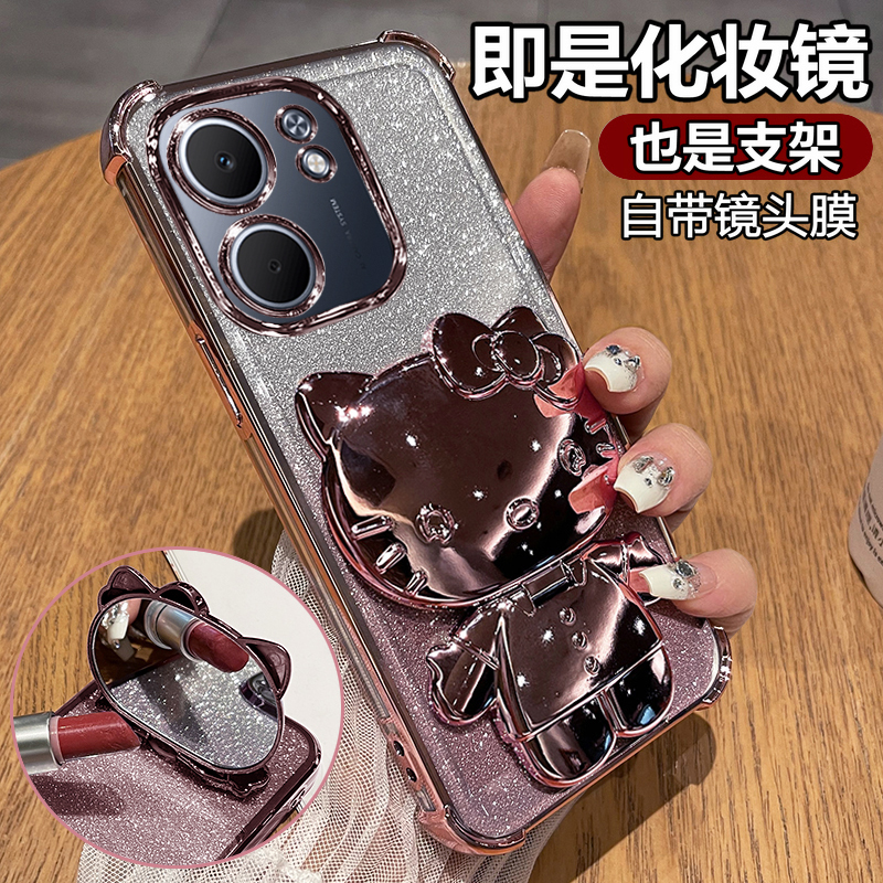 适用oppoA5x手机壳oppo保护A5x硅胶套5G带镜头膜全包PKW110防摔opa透明软壳oppopkw女x5g新款ins支架镜子可爱