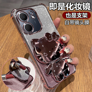 适用oppoA5x手机壳oppoA5m保护A5x硅胶套A5m自带镜头膜5g全包PKW110防摔oppo透明软m5g女x5g新款支架镜子可爱