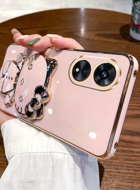 适用oppoA58手机壳oppo保护A58x硅胶套5G全包opa防摔oppa软壳opopa带镜子oopoa可爱x5g新款585g女潮0pp0支架o
