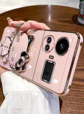 适用真我gt5手机壳realmeGT5保护硅胶套RMX3820全包防摔3823软壳oppogt5可爱女oppo创意realme带镜子支架卡通