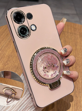 适用oppok13turbo手机壳oppo保护k13turbopro硅胶套5g镜头全包PLM110防摔opk软PLE女pro新款流沙带支架高颜值