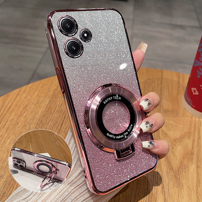 红米Note12R闪粉带支架保护套