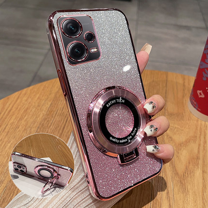 适用于红米note12手机壳小米redminote12pro十保护5G硅胶套全包防摔por透明软新款redmi高级感125g男女带支架