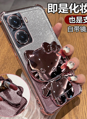 适用vivoy77手机壳vivo保护y77t硅胶套5G自带镜头膜全包气囊防摔V2219A透明voviy软voy女775g新款t5g支架镜子