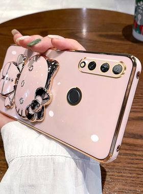 适用华为荣耀20i手机壳honor20i保护硅胶套HRY一AL00ta全包ALOOta防摔t软壳ALOOT女外壳带镜子支架可爱新款钢