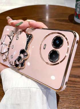 适用realmeV50手机壳真我V50s保护5G硅胶套RMX3783全包3781防摔realme软壳oppo带镜子oppov支架v505g女v50可