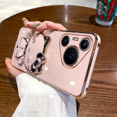 适用华为pura70手机壳pure70pro保护p70por十硅胶套HBN一AL00全包防摔软10带镜子80支架女pr0可爱卡通puar新