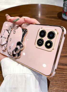 适用华为荣耀X6c手机壳honorX6c海外国际版X6b保护X6a硅胶套全包防摔honor软壳6a女6b新款可爱卡通带支架镜子
