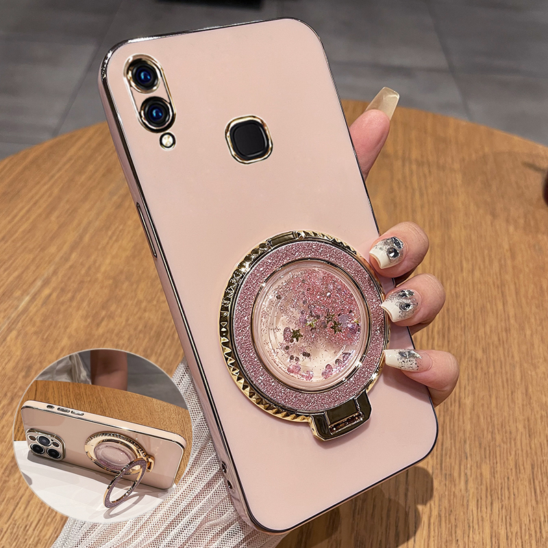 vivoY85带流沙支架保护套