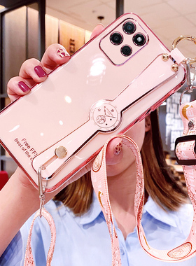 适用realmeV11手机壳真我V11s腕带保护硅胶套RMX3121斜挎realme挂绳oppo全包3122防摔opporealmev软壳V11女v1