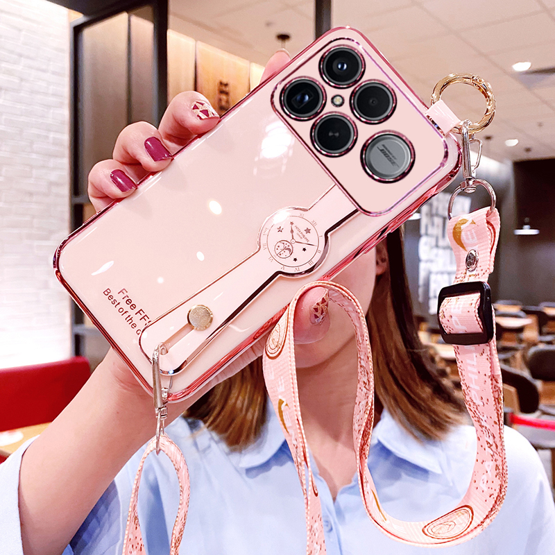 时尚创意腕带★带斜挎挂绳★轻奢电镀金边