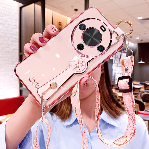 适用华为畅享70X腕带斜挎挂绳壳