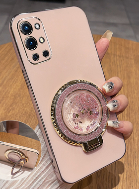 适用一加9R手机壳1加9RT保护硅胶套5G全包防摔LE2100软壳oneplus十女MT2110带支架r5g高级感tr新款9t流沙创意