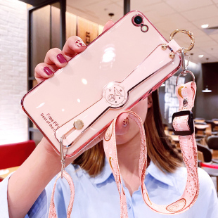适用iphone6手机壳6s保护6plus硅胶套苹果7腕带ip8斜挎挂绳8puls全包7p防摔sp软壳i6六i8网红i7同款6p女8p潮i