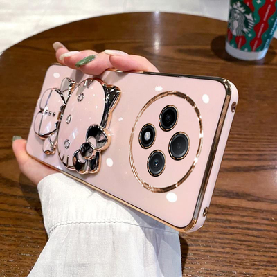 适用OPPOA3带镜子凯蒂猫保护套