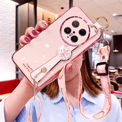 时尚创意腕带★带斜挎挂绳★轻奢电镀金边