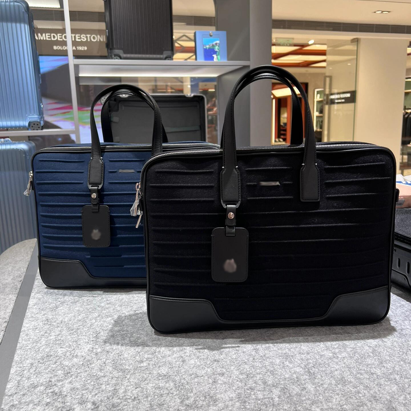 德国R家纯手工缝制男士公文包商务出差电脑包单肩斜挎手提包真皮