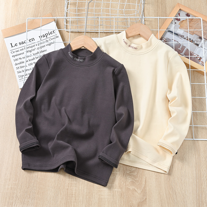 男童加厚长袖T恤秋冬2024新款潮儿童圆领棉质打底衫上衣秋款童装