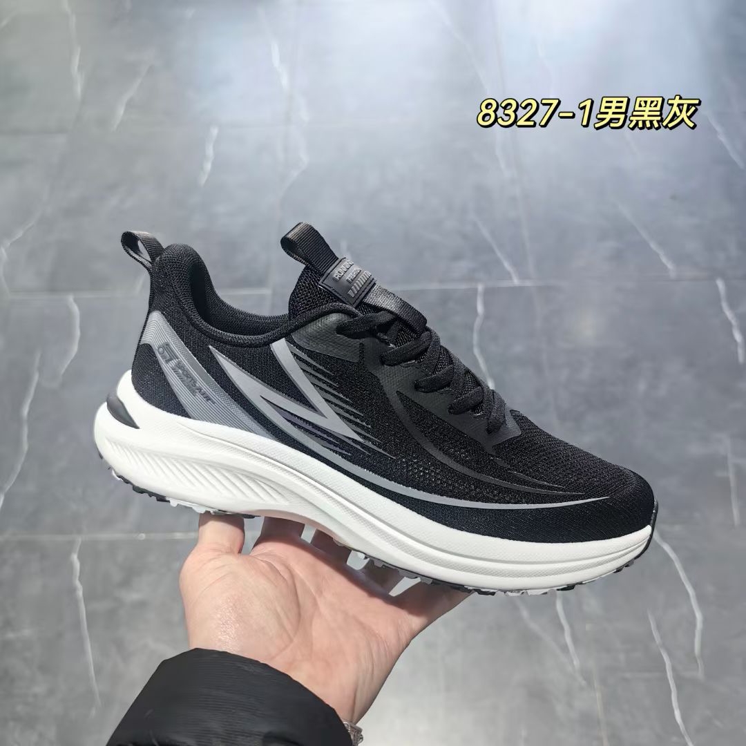 鹭威夏季单网运动鞋体测鞋女鞋男女大童体育体能考试跑步鞋小黑鞋