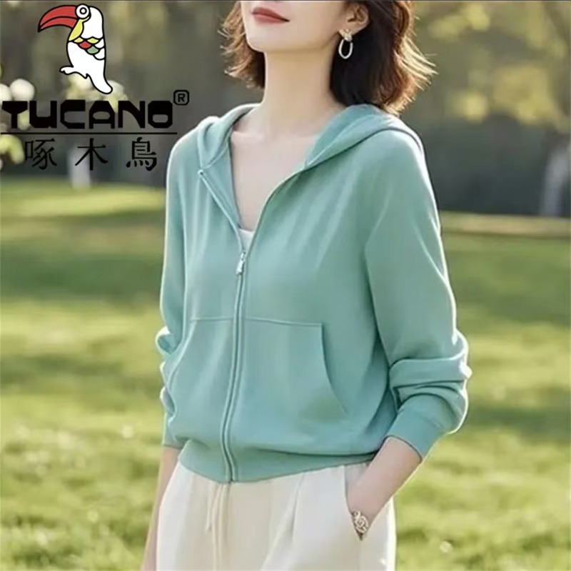 韩版洋气减龄休闲慵懒风连帽卫衣