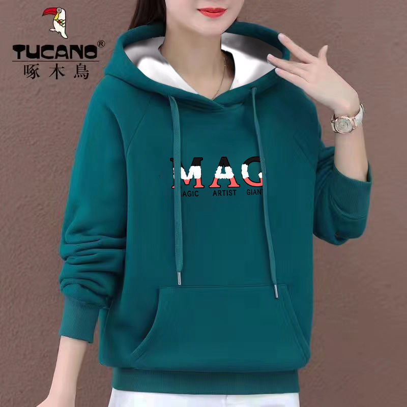 2024秋冬新款时尚减龄连帽卫衣女