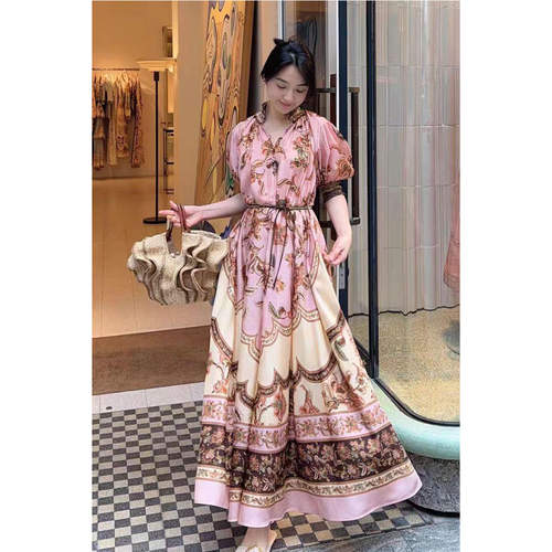 Z家轻奢秋季立领显瘦连衣裙