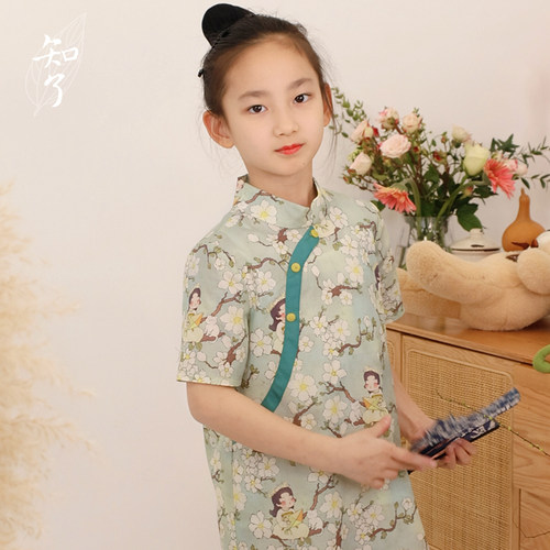 女童国风连衣裙夏季儿童中式旗袍