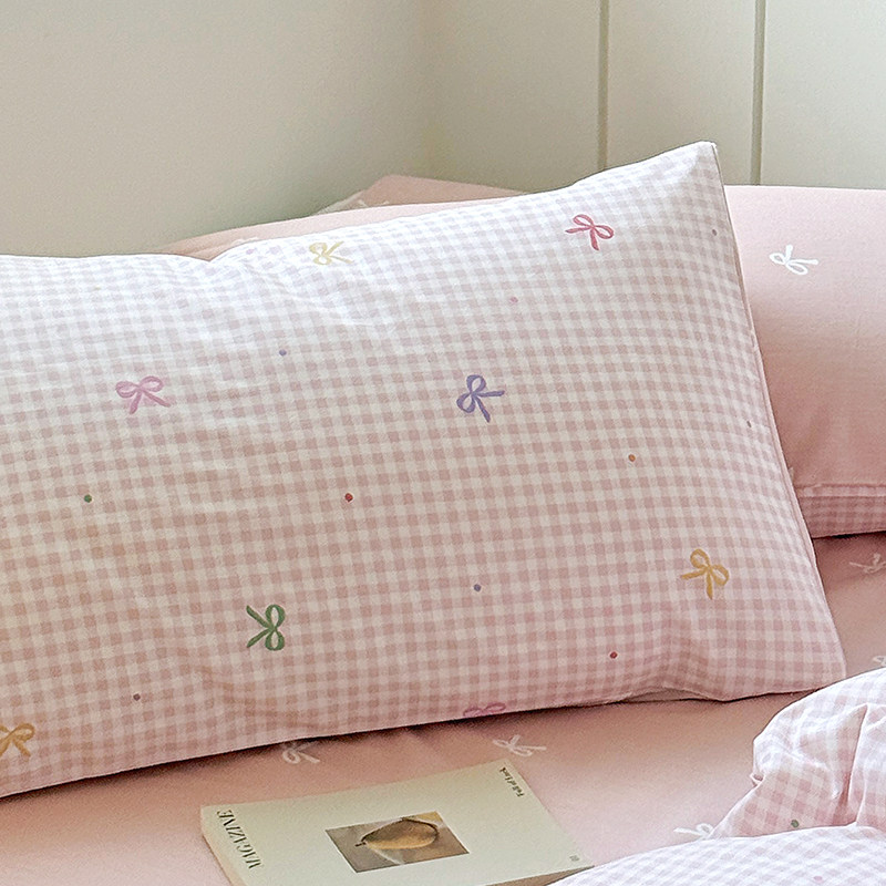 定做 纯棉枕头套48 74cm全棉斜纹布枕皮学生单人秋冬枕套 单只