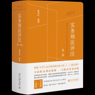 实务刑法评注 第2版 2024 9787301347843 北京大学出版社 ZR