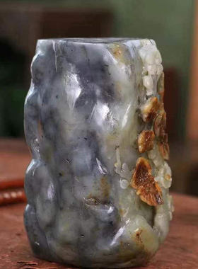 天然新疆和田玉糖白玉俏色摆件