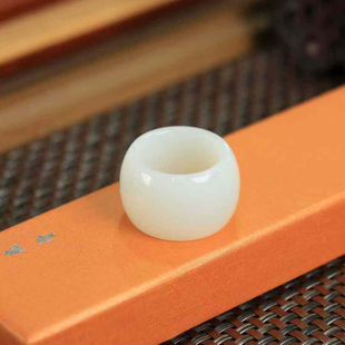 正品和田玉扳指男女款羊脂白玉戒指新疆玉石大拇指文玩玉器指环