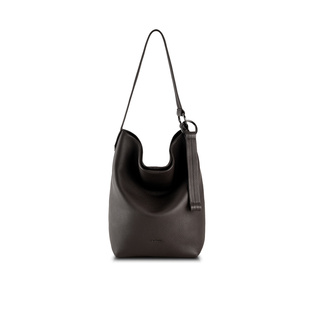 INJOYLIFE游牧水桶包 头层牛皮随性简约托特包大容量单肩斜挎包