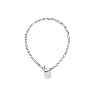 INJOYLIFE新款 铭牌颈链锁骨链吊坠挂件情侣礼物潮 金属项链女时尚