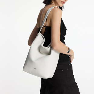 INJOYLIFE游牧水桶包 肌理质感头层牛皮托特包大容量单肩斜挎包