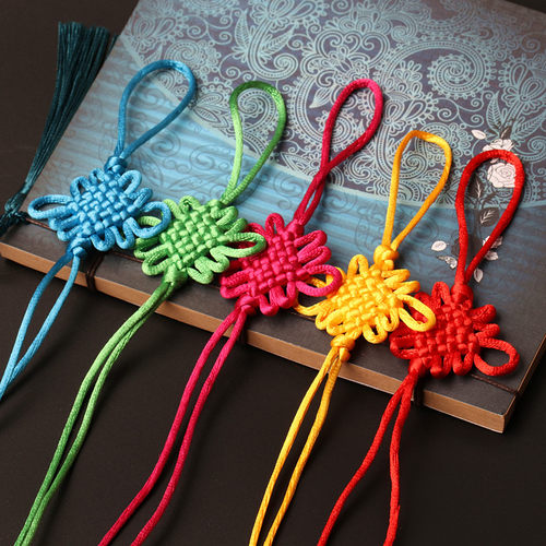 中国结小号挂件6盘大红色手工流苏穗子挂饰中国特色礼品送礼老外