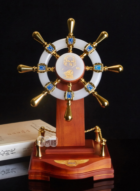 琉璃商务风礼品定制开业领航舵