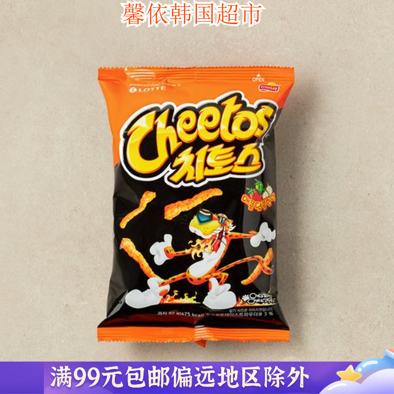 韩国进口零食乐天cheetos起托斯甜辣味膨化办公室休闲食品88g袋装 零食/坚果/特产 膨化食品 原图主图