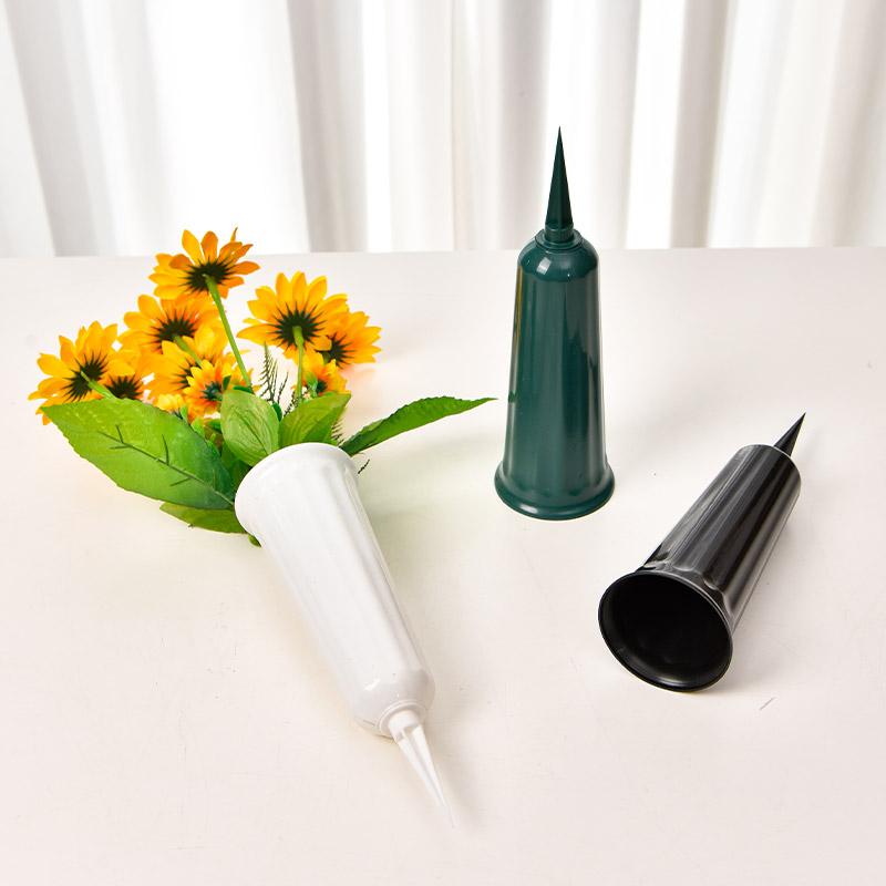 泥土插墓地装饰可拆卸塑料仿真花干花公墓祭祖户外草坪花园插花器