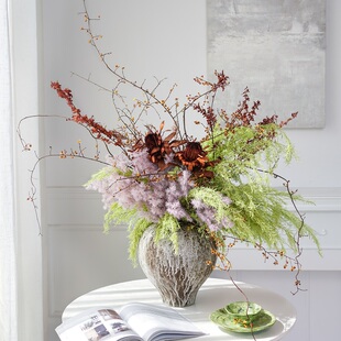 南蛇藤千层金公主套装天然干花餐厅客厅室内家居装饰花艺软装饰品