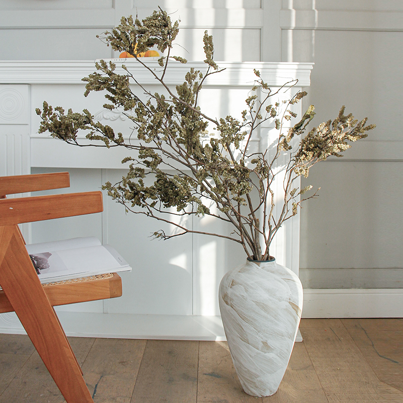 陶瓷简约客厅落地花瓶粗陶北欧