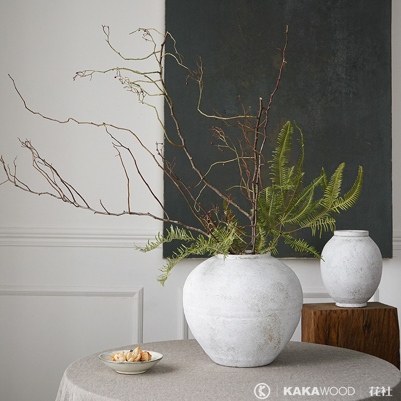 现代简约日式白色陶瓷桌面艺术造景装饰品客厅摆件复古插花花瓶,家居饰品,花瓶,淘宝优惠券,粉丝福利购,淘宝优惠卷