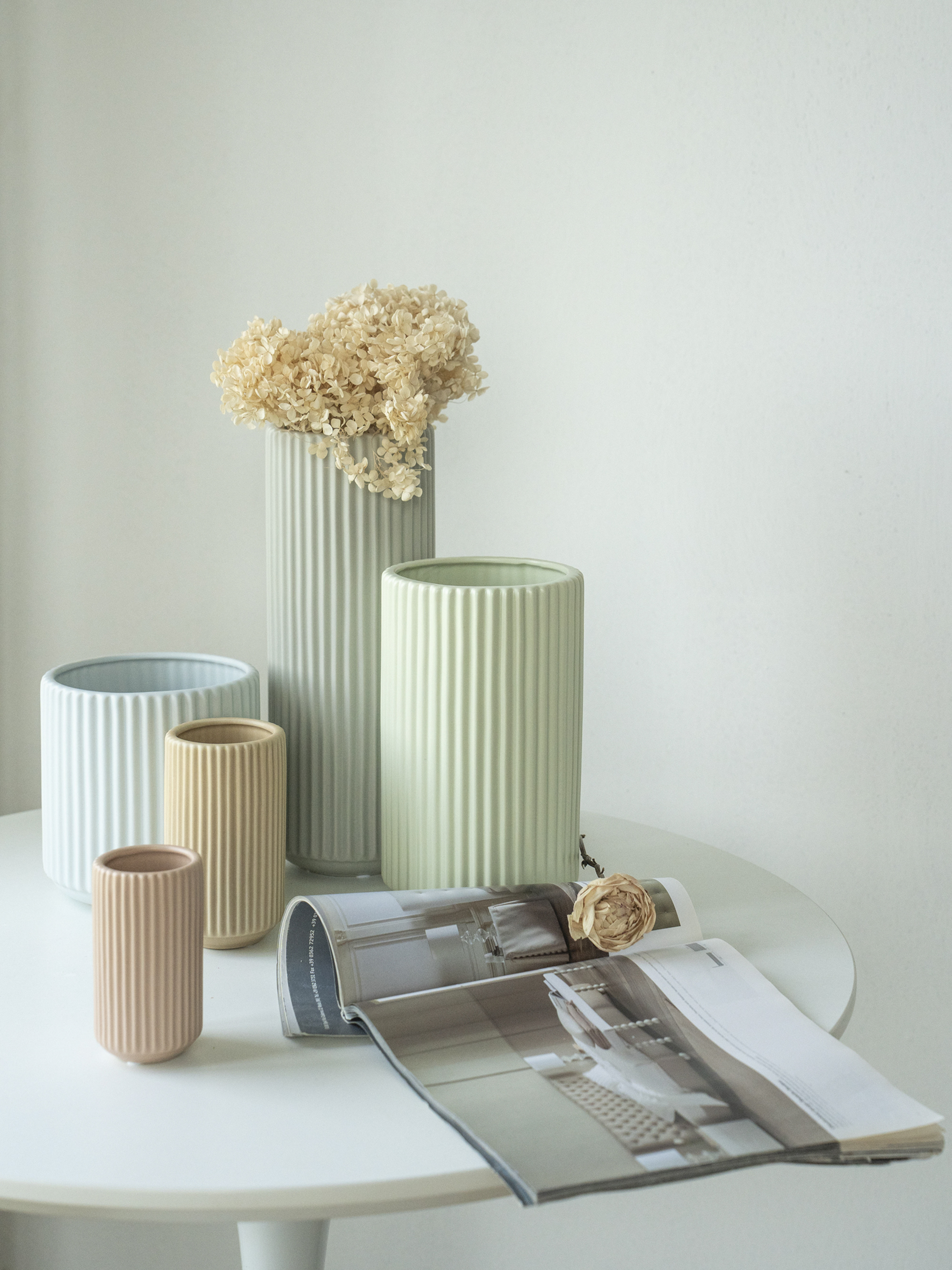 kakawood简约现代竖条花瓶陶瓷